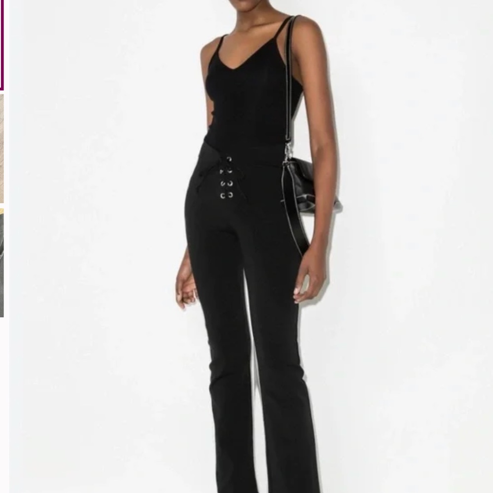 REFORMATION Lace-Up Front Jeans